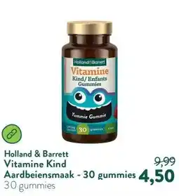 Holland & Barrett Vitamine Kind Aardbeiensmaak - 30 gummies aanbieding