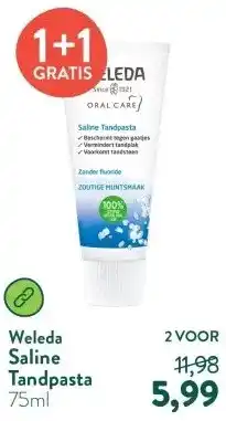 Holland & Barrett Saline Tandpasta aanbieding