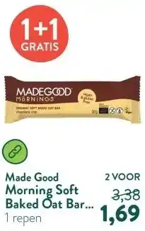 Holland & Barrett Morning Soft Baked Oat Bar Chocolate Chip BIO aanbieding