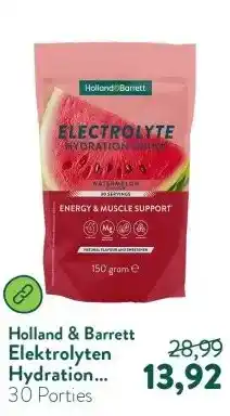 Holland & Barrett Elektrolyten Hydration Drink Watermeloen – 150g aanbieding