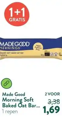Holland & Barrett Morning Soft Baked Oat Bar Blueberry BIO aanbieding