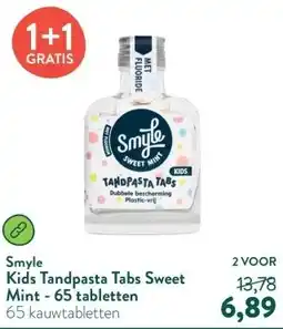 Holland & Barrett Kids Tandpasta Tabs Sweet Mint - 65 tabletten aanbieding