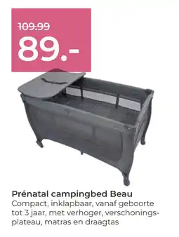 Prenatal Prénatal campingbed Beau aanbieding