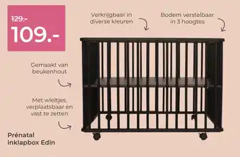 Prenatal Prénatal inklapbox Edin aanbieding