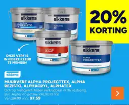 BOUWMAAT Muurverf alpha projecttex, alpha rezisto, alphacryl, alphatex aanbieding