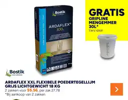 BOUWMAAT Ardaflex xxl flexibele poedertegellijm grijs lichtgewicht aanbieding