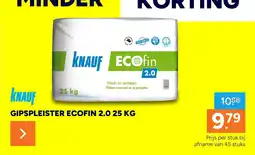 BOUWMAAT Gipspleister ecofin 2.0 aanbieding