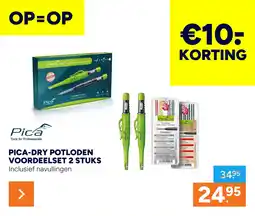 BOUWMAAT Pica-dry potloden voordeelset 2 stuks aanbieding