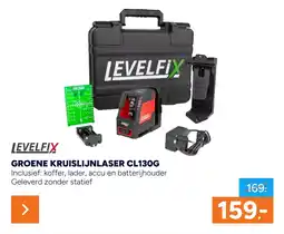 BOUWMAAT Levelfix Groene Kruislijnlaser CL130g aanbieding