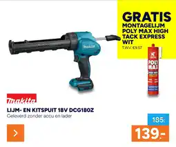 BOUWMAAT LIJM en kitspuit 18v DCG180Z aanbieding