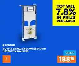 BOUWMAAT Geberit Duofix sigma inbouwreservoir aanbieding