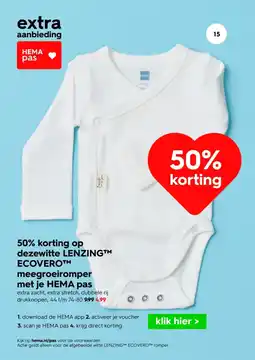 HEMA Op dezewitte lenzing m ecovero meegroeiromper met je hema pas aanbieding