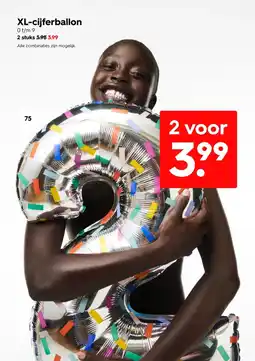HEMA Xl cijferballon aanbieding