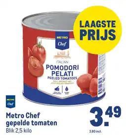 Makro Metro chef gepelde tomaten aanbieding