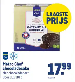 Makro Metro chef chocoladecake aanbieding
