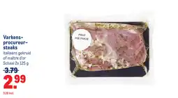 Makro Varkens procureur steaks aanbieding