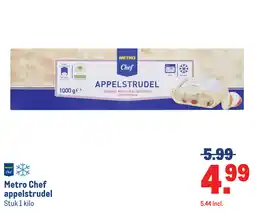 Makro Metro chef appelstrudel aanbieding