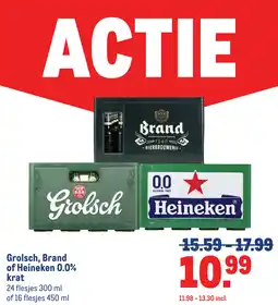 Makro Grolsch brand of heineken 0.0% krat aanbieding