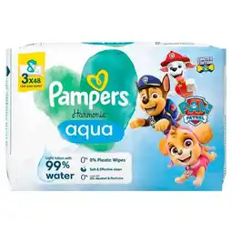 Trekpleister Pampers Harmonie Aqua Paw Patrol Babydoekjes aanbieding