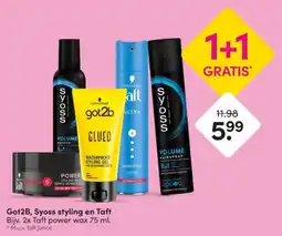 DA Got2B, Syoss styling en Taft aanbieding