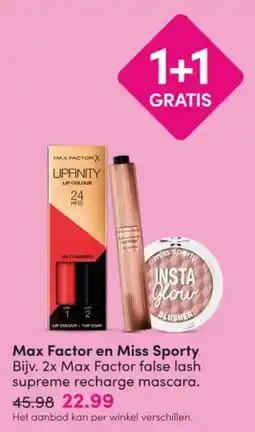 DA Max Factor en Miss Sporty aanbieding