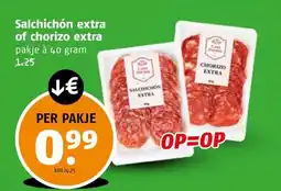 Poiesz Salchichón extra of chorizo extra aanbieding