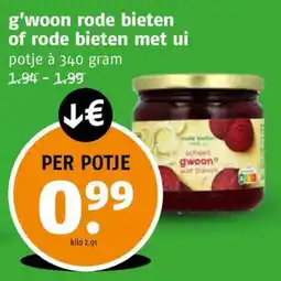Poiesz G'woon rode bieten of rode bieten met ui aanbieding
