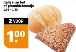 Poiesz Italiaanse bol of piramidebroodje aanbieding