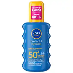 Kruidvat NIVEA Sun Protect & Hydrate SPF50+ Zonnebrandspray aanbieding
