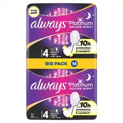 Kruidvat Always Platinum Secure Night Maandverband aanbieding