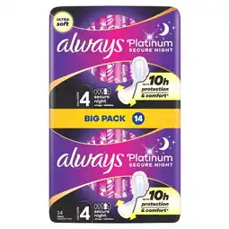 Kruidvat Always Platinum Secure Night Maandverband aanbieding