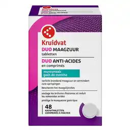 Kruidvat Kruidvat Duo Maagtabletten met Muntsmaak aanbieding