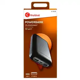 Kruidvat Kruidvat 20000 MAh Powerbank aanbieding