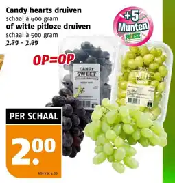 Poiesz Candy hearts druiven of witte pitloze druiven aanbieding