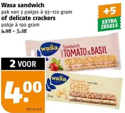 Poiesz Wasa sandwich of delicate crackers aanbieding