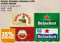 Poiesz Amstel, Heineken, Heineken 0.0% of Birra Moretti aanbieding