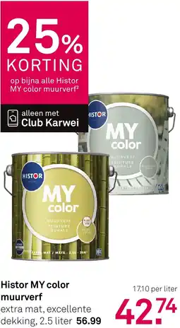 Karwei Histor MY color muurverf aanbieding