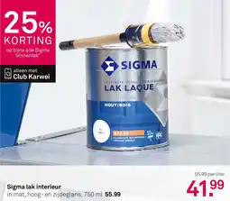 Karwei Sigma lak interieur aanbieding