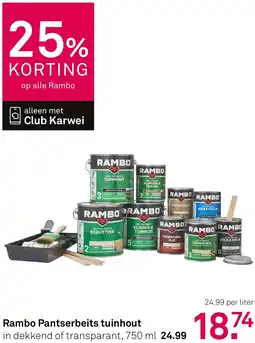 Karwei Rambo Pantserbeits tuinhout aanbieding