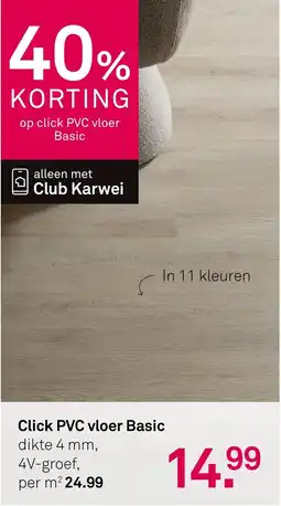 Karwei Click PVC vloer Basic aanbieding