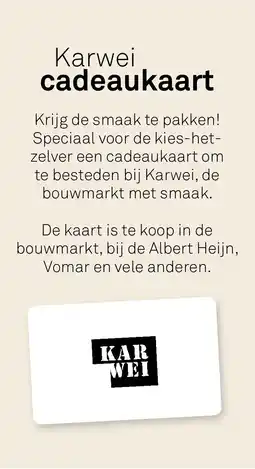 Karwei Karwei cadeaukaart aanbieding