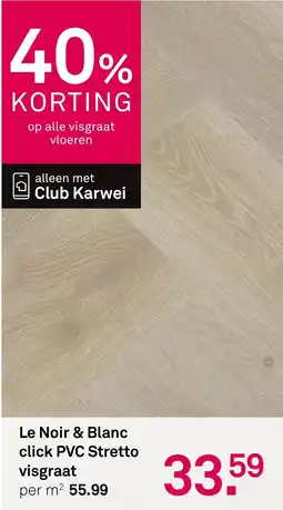 Karwei Le Noir & Blanc click PVC Stretto visgraat aanbieding