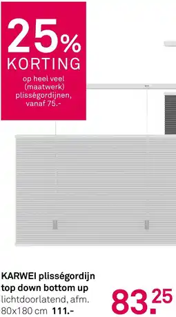 Karwei KARWEI plisségordijn top down bottom up aanbieding