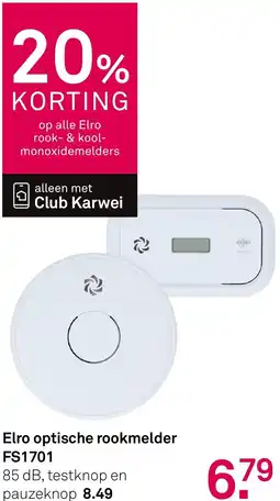 Karwei Elro optische rookmelder FS1701 aanbieding