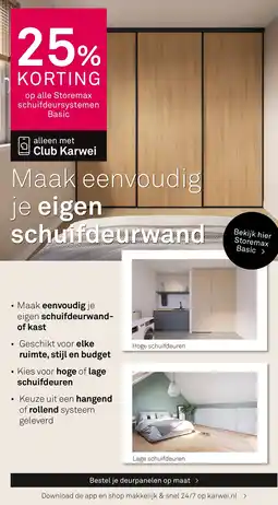 Karwei Op alle Storemax schuifdeursystemen Basic aanbieding