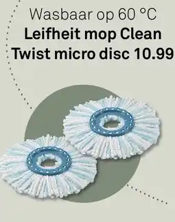 Karwei Leifheit mop Clean Twist micro disc aanbieding
