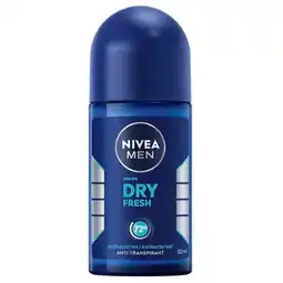 Trekpleister NIVEA Men Dry Fresh Antitranspirant Roller aanbieding