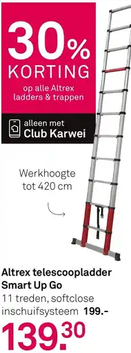 Karwei Altrex telescoopladder Smart Up Go aanbieding