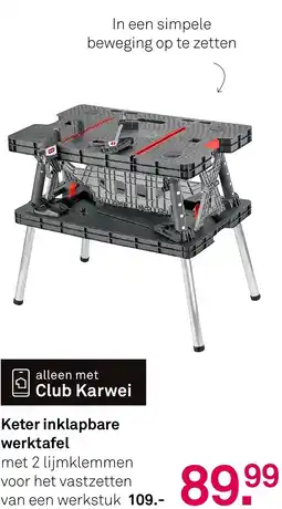 Karwei Keter inklapbare werktafel aanbieding