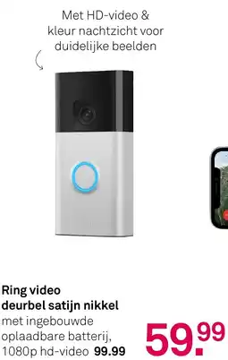 Karwei Ring video deurbel satijn nikkel aanbieding